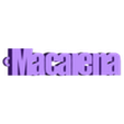 macarena.stl pack of name key rings (100 names)