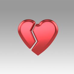 1.jpg Fichier STL Coeur amour brisé・Design à télécharger et à imprimer en 3D, Dufe