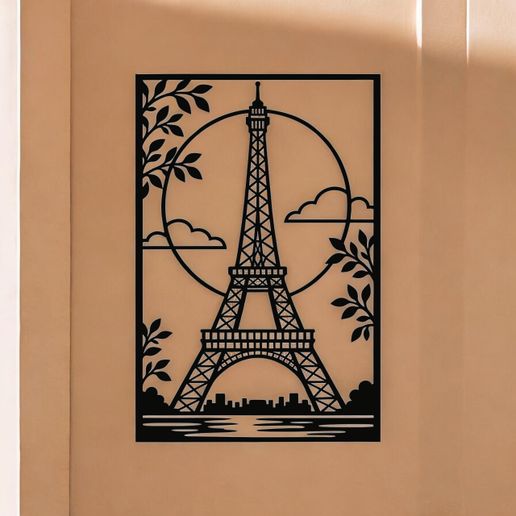 Eiffel Tower Wall Art Laser Cutting
