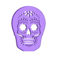 Death mask Lid.stl Máscara de la muerte tealight