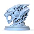 2.539.jpg Robotic Saber-Tooth Tiger Head STL – Mecha Smilodon Sculpture 3D Print Model | Sci-Fi Animal Bust