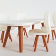2.jpg Modern Dining Table With 4 Chairs 1/12 Scale