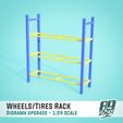 1.jpg Wheels / Tyres rack for garage diorama - 1:24 scale