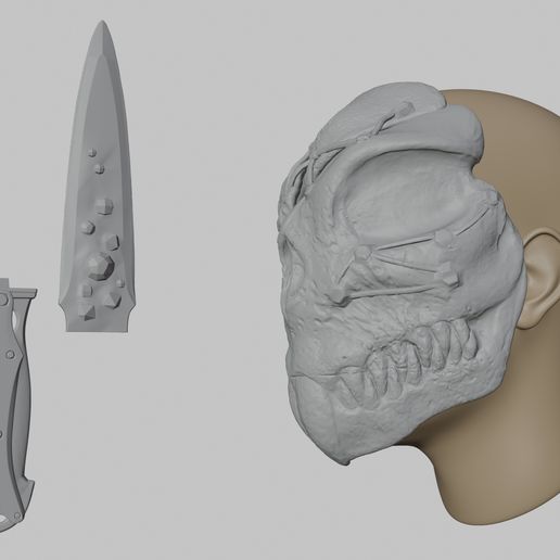 NYShop_Mask_6.jpg Legion Mask New Year Shoplifter (Susie)  with Knife from Dead by daylight