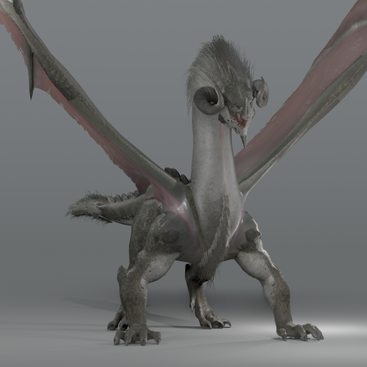 0013.png dragon chèvre posable [fichier STL inclus]