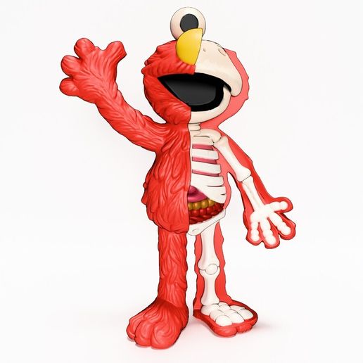 ️‍🔥 Dissected Elmo toy・ STL File for 3D printing・Cults
