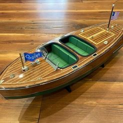 Glamour-1.jpg 3D file 1/8th Scale 1940 Chris Craft Barrell Back RC Boat Model files & instructions・Template to download and 3D print