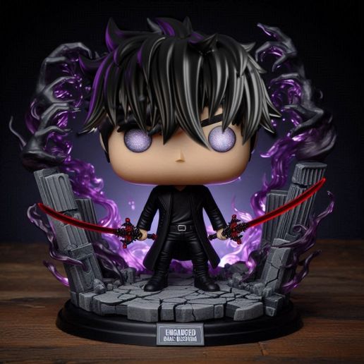 🎨 Solo leveling Sung Jin-woo Funko Pop・ STL File for 3D