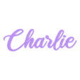 text.stl "Charlie" Name Script Lightbox, Led lamp