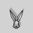 Geometric-rabbit-face-2D.jpg Geometric Rabbit Face Decoration - 2D Art