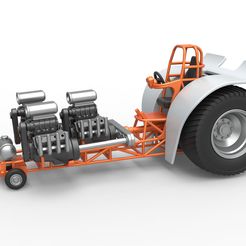 1.jpg Файл 3D Diecast Тяговый трактор с 3 двигателями V8 Версия 4 Масштаб 1:25・Дизайн 3D принтера для загрузки, CosplayItemsRock
