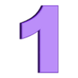 1_with_top_plane.stl Number 0-9 with editable top area