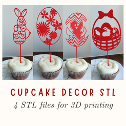 Cake-decor-Happy-Easter-1.png Easter Cupcake toppers (4STL)