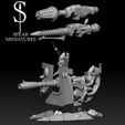 render1-1.jpg STL file Space Elf Heavy Gun Battery W/ All Weapon Options・Template to download and 3D print