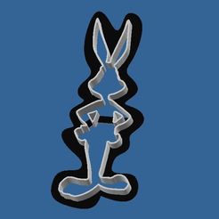 Bugs_bunny.JPG Free STL file Bugs Bunny cookies cutter・3D printing model to download