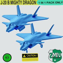 L1.png Файл STL J-20B MIGHTY DRAGON V3・3D-печатная модель для загрузки