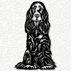 project_20230518_1042014-01.png STL file Irish setter dog wall art realistic dog wall decor 2d art・Model to download and 3D print