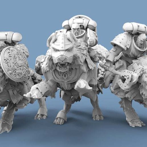 Viking Wolf Riders 3D model