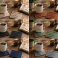espressofirst03.png Espresso First, Chaos Later – Minimalist Typography Coaster