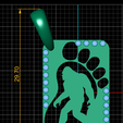 Screenshot-2025-03-04-122546.png Bigfoot Silhouette Fußabdruck Hundemarke - 18K Gold & Diamant Sasquatch Anhänger