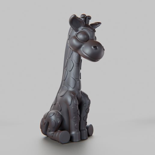 Kawaii Giraffe Sitting Statue - Cute Animal Decor for Kids Room