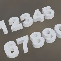 numeros.jpg Файл STL цифры от 0 до 9・Дизайн 3D принтера для загрузки