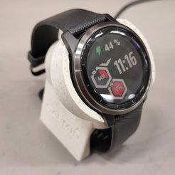 4.jpg Бесплатный STL файл Charging stand for Garmin Vivoactive 4・Шаблон для 3D-печати для загрузки
