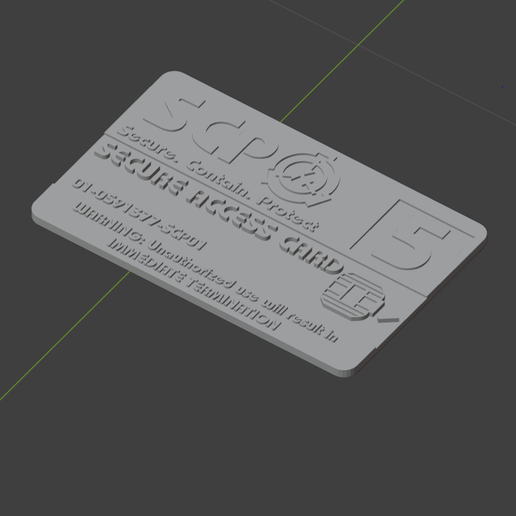 🎲 SCP Keycards - Containment Breach・ STL File for 3D printing・Cults