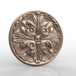 Rozetka_015.jpg Free STL file Vintage mouldings for old classic apartments cnc art router machine 3D printed・3D printing idea to download