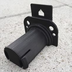 SpoolHolder1.jpg Free 3D file Easy to print FlashForge Creator Pro 50mm filament holder・3D printable model to download