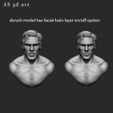 Lee iia but zbrush model has facial hairs layer on/off option Archivo 3D benedict cumberbatch cara escultura arte・Idea de impresión 3D para descargar
