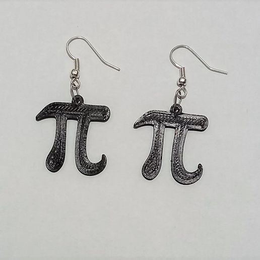 pi earrings, Jewelry 3D model