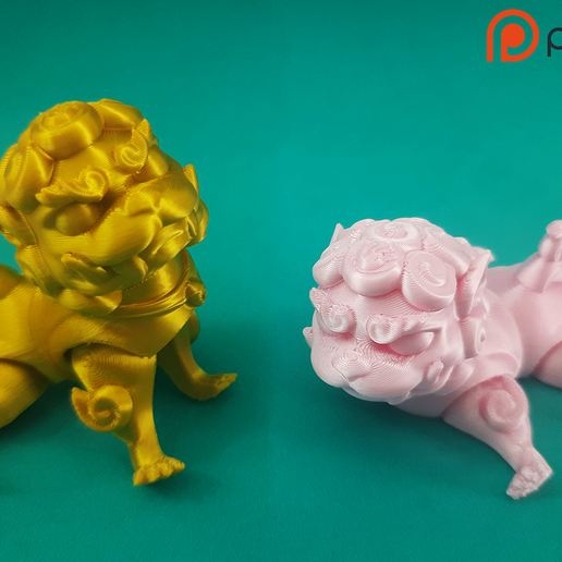 Flexi_Foo_Lion_Chinese_New_Year_06.png Flexi Foo Lion - Chinese New Year - (3mf / No Support)