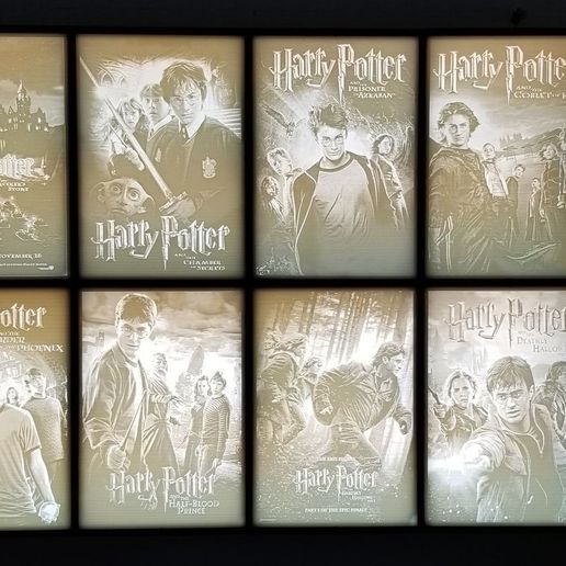 lights off.jpg Framed Harry Potter movie posters lithophane box