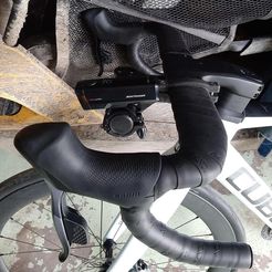 11.jpg STL file Headlight support for road bikes with flat handlebars・3D printing model to download