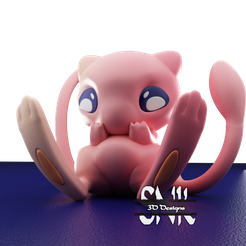 mew01.png Cute Mew Pokemon (Print in Place)