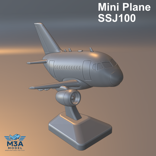 🛩️ Mini Plane - Sukhoi Superjet 100 ( SSJ100 )・ 3D File for 3D printing ...