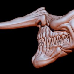 Mascara Payaso 02 Nariz Larga por VRM.jpg Free STL file mask Clown 2・3D printer design to download