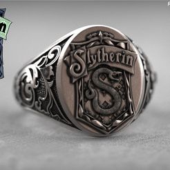 Screenshot_1.jpg Slytherin Crest Harry Potter Gents Ring