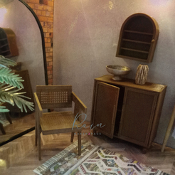 Roman-Cane-Chair-_-URBAN-OUTFITTERS-5.png Fichier STL Meubles miniatures | Chaise canne romaine - Urban Outfitters - Inspired | Chaise pour maison de poupée | MODÈLE 3D POUR MAISON DE PUPITRE 1:12・Design pour imprimante 3D à télécharger