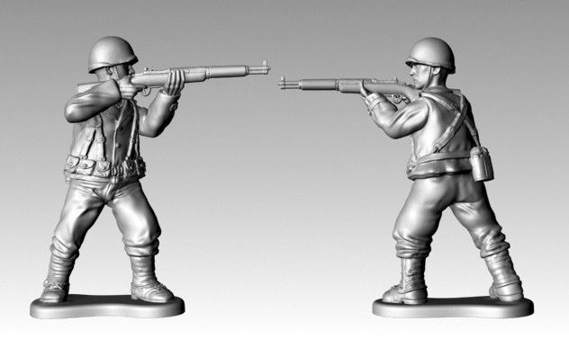 USSoldiersWWIIP42.jpg Download free STL file WWII American Body P4 • Template to 3D print, SciFiTim