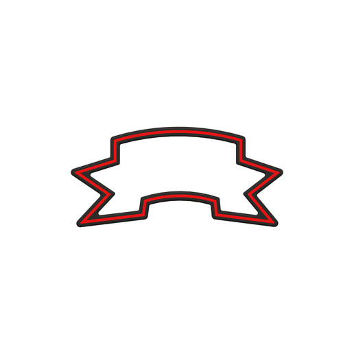 Banner Cookie Cutter STL File - 4 inches