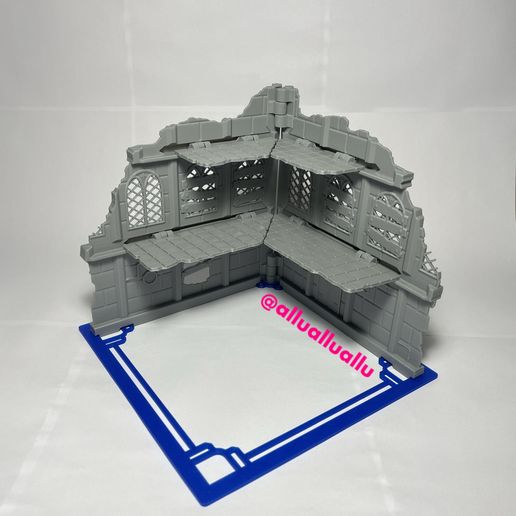 TerrainFoldingBack.jpg Terreno plegable: Escaramuza Gótica Ruinas Set