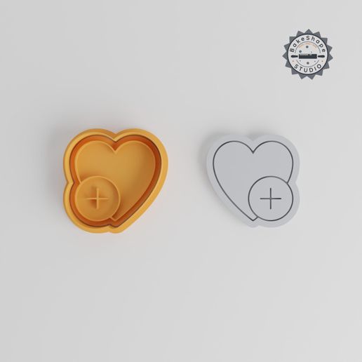 product_183-02_overview.jpg Heart Shape Cutter & Stamp, Add to Heart, Cookie & Fondant, Set of 6, S/M/L Sizes