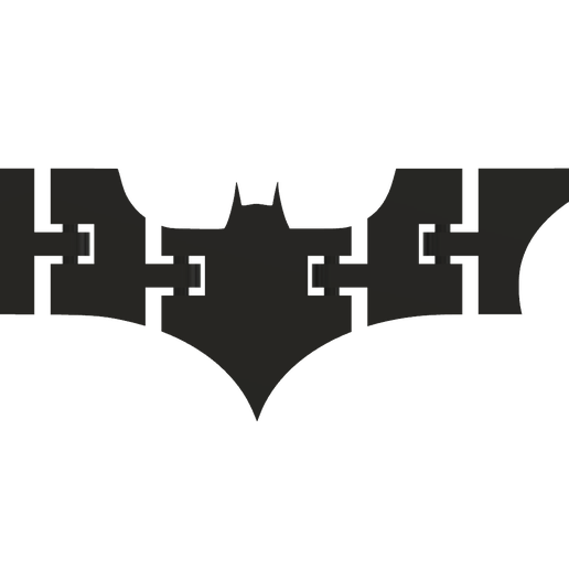 Batman-Articulating-Keychan-Front-v1.png STL file Keychain batman articulated・3D printing model to download, Upcrid