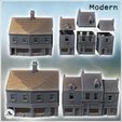 2.jpg Set of four modern buildings with French bakery and ground-floor shops (46) - Modern WW2 WW1 World War Diaroma Wargaming RPG Mini Hobby