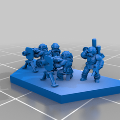 3b855772-654a-4e2b-91a8-232fecd06998.png Free 3D file Half-Hex Infantry Stands (4person, 2x RCLR)・3D printing design to download