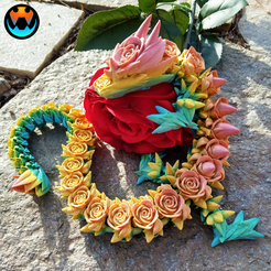 4.png Archivo STL Dragón Rosa, Día de San Valentín, Mascota Flexi Wiggle articulada, Impresión en el lugar, Fantasía・Objeto imprimible en 3D para descargar