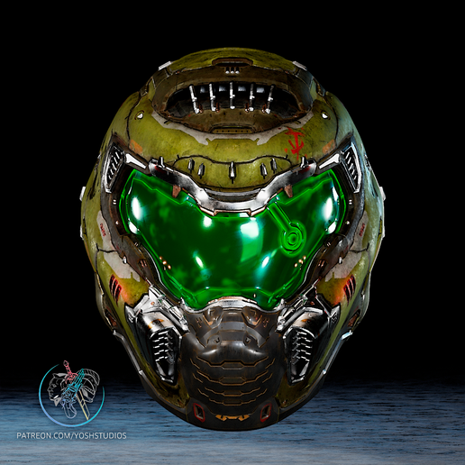 🪖 Eternal Doom Guy Helmet 3D Printer File STL・ STL File for 3D