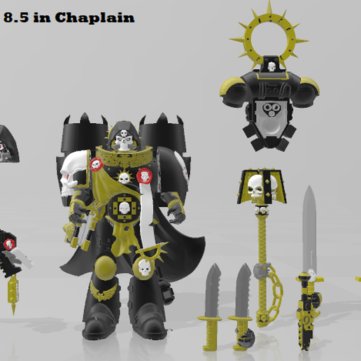 McFarlane Custom 8.5 in Primaris Chaplain 3D model